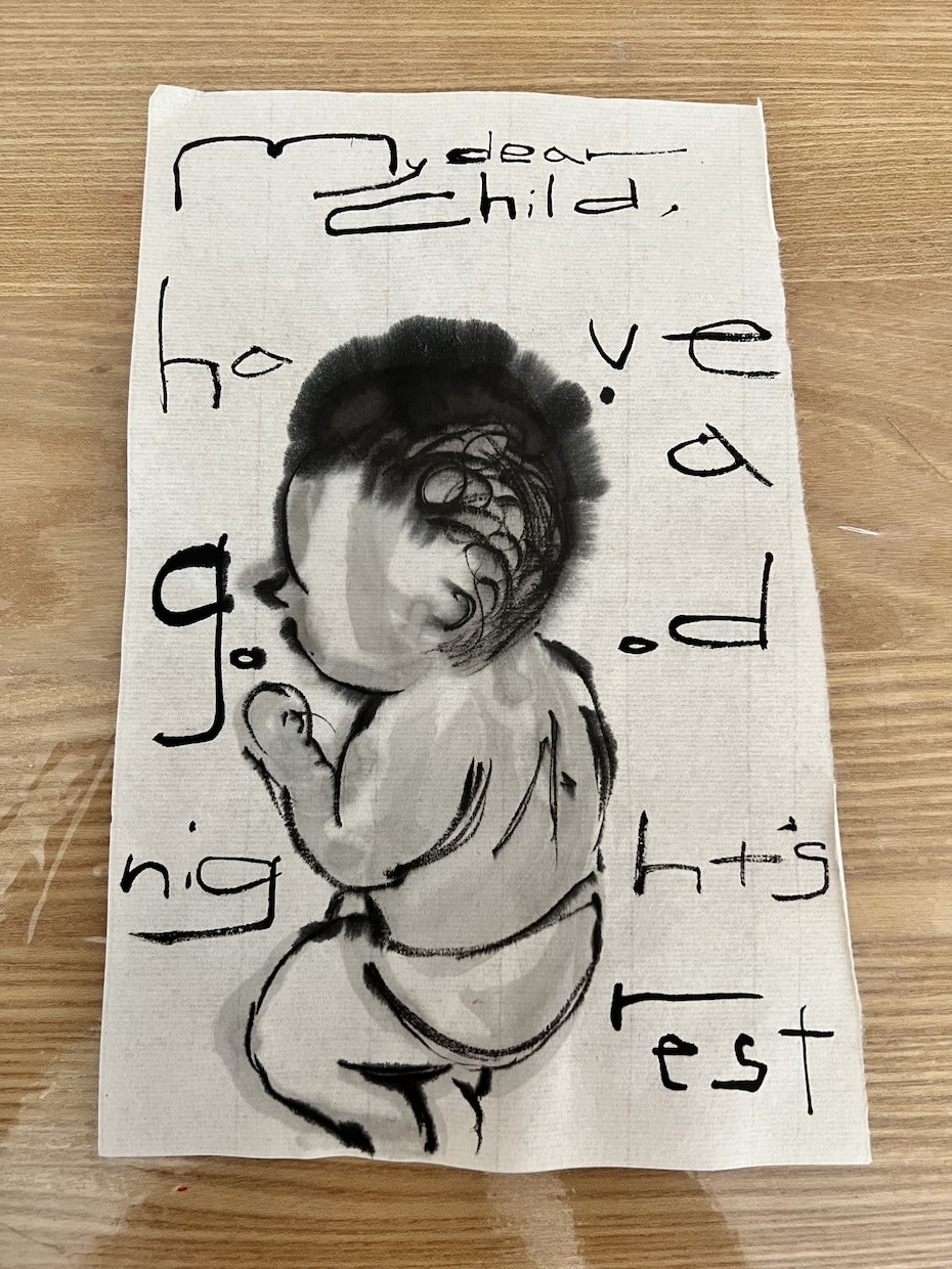 インテリアやプレゼントなどに喜ばれます 筆文字アートや墨絵で好きな言葉や子供の名前など書きます イメージ1