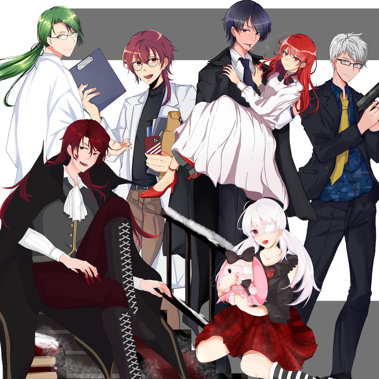 キャラクターデザインや立ち絵を作成します TRPG用の立ち絵やアイコン・ゲーム・配信立ち絵など イメージ5