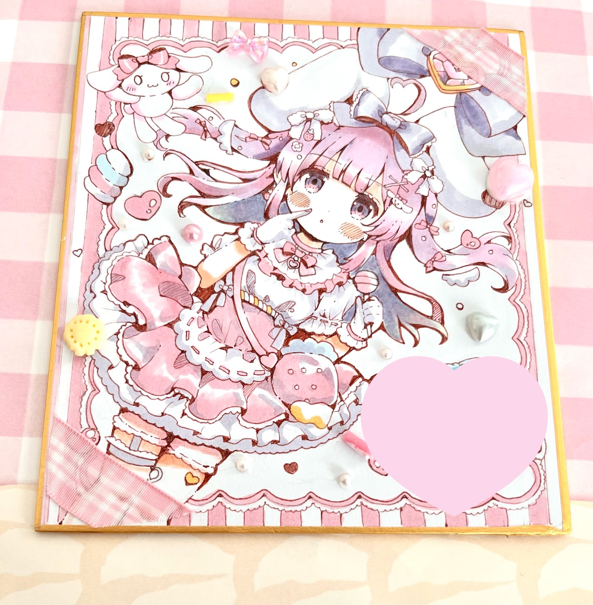ファンシーなアナログ色紙作成します 現品発送！豆色紙から大色紙まで♪ イメージ2