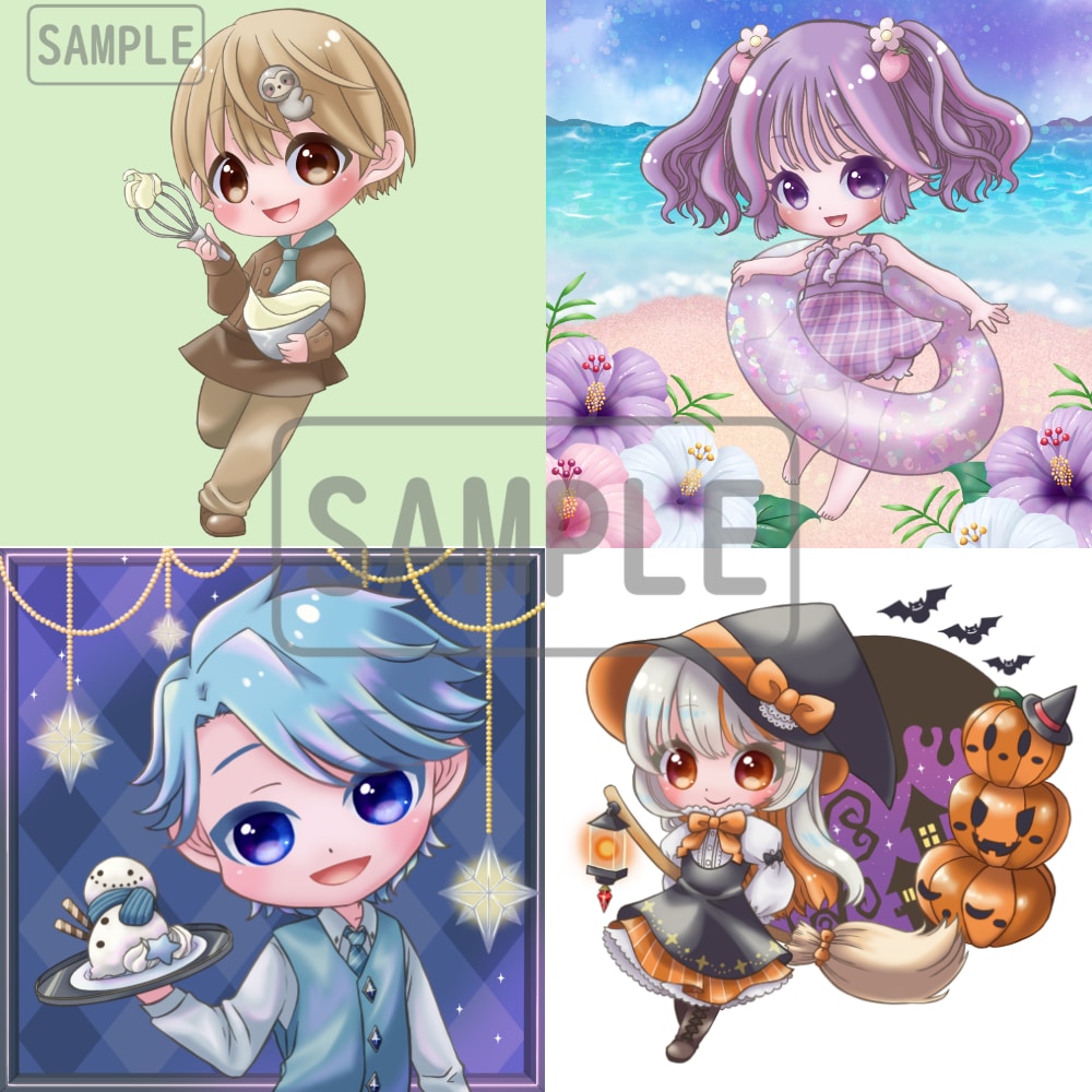 ふわかわなミニキャラのイラストを作成します 人物や動物のイラストで、SNS用アイコン、ヘッダーを作成！ イメージ9