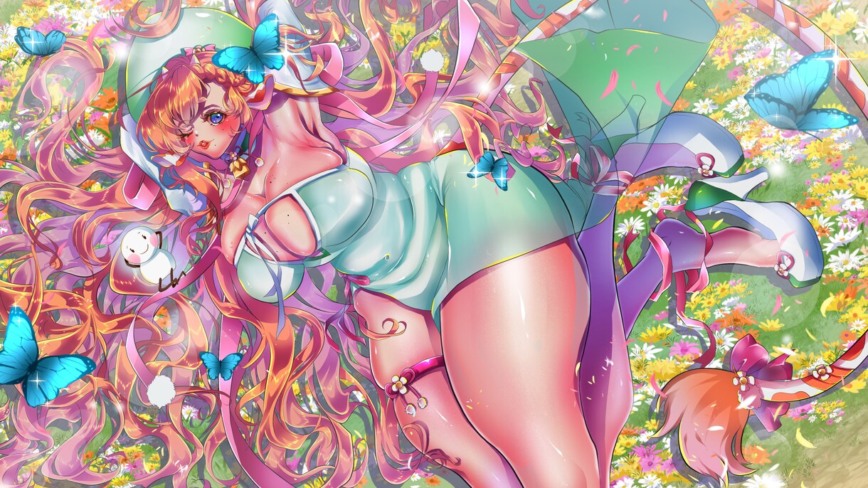 アニメ調のカラフルで動きのあるMVイラスト描きます かわいいカッコいいセクシー綺麗も全てお任せ！ラフ2案付で安心 イメージ5