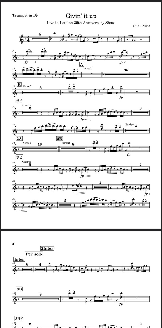 管楽器向け　Transcription します Horn sectionの採譜をします！♯譜面作成♯耳コピ イメージ1
