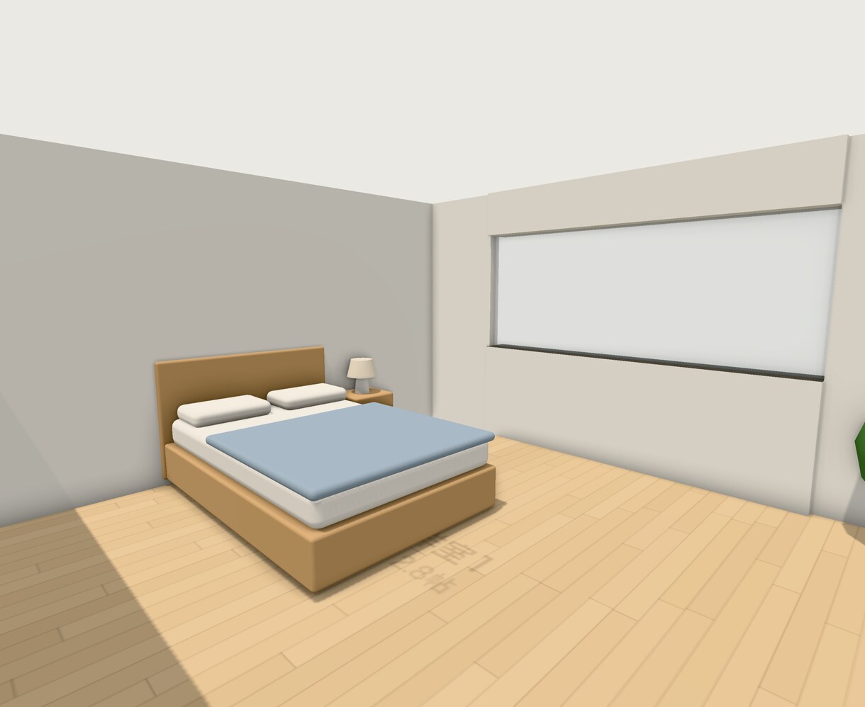間取り図から家具付きの3D間取りを作りますます 上から見た3Dと、部屋の中からの眺めをお届けします イメージ5