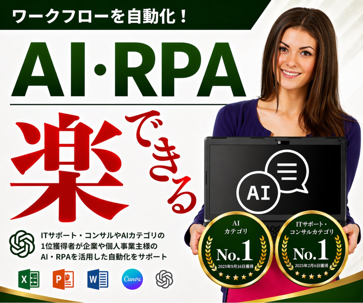AIエージェントを活用した業務改善を支援します 中小企業、個人事業主の業務自動化をサポートいたします イメージ1