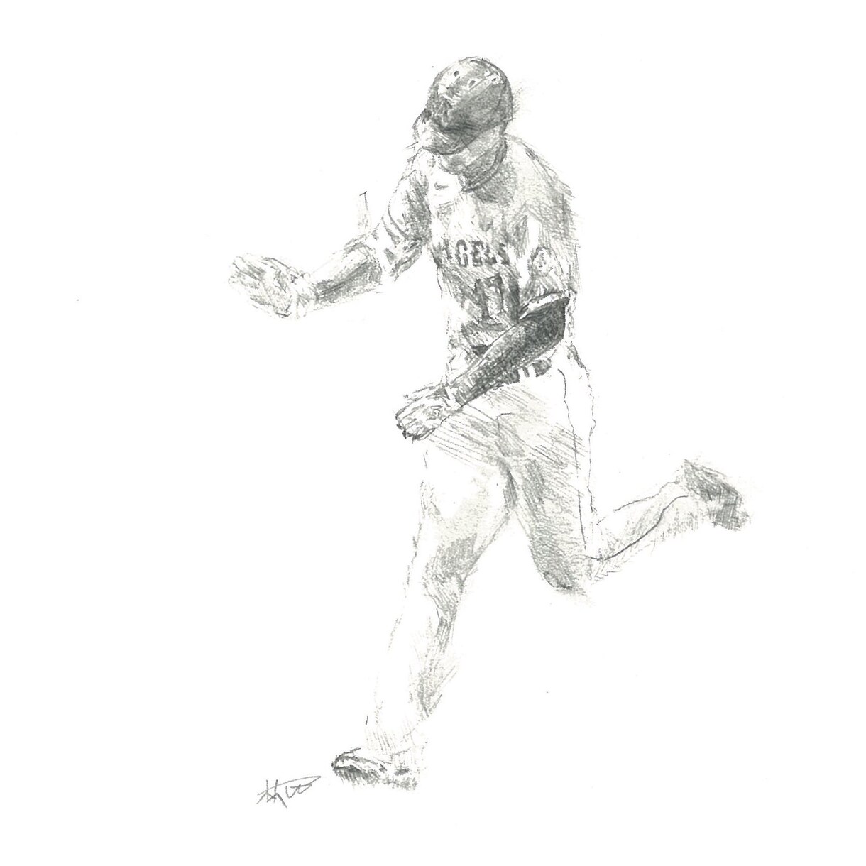 野球(スポーツ全般)のイラストや似顔絵を描きます 色鉛筆で描いた手書きのイラストなど イメージ2
