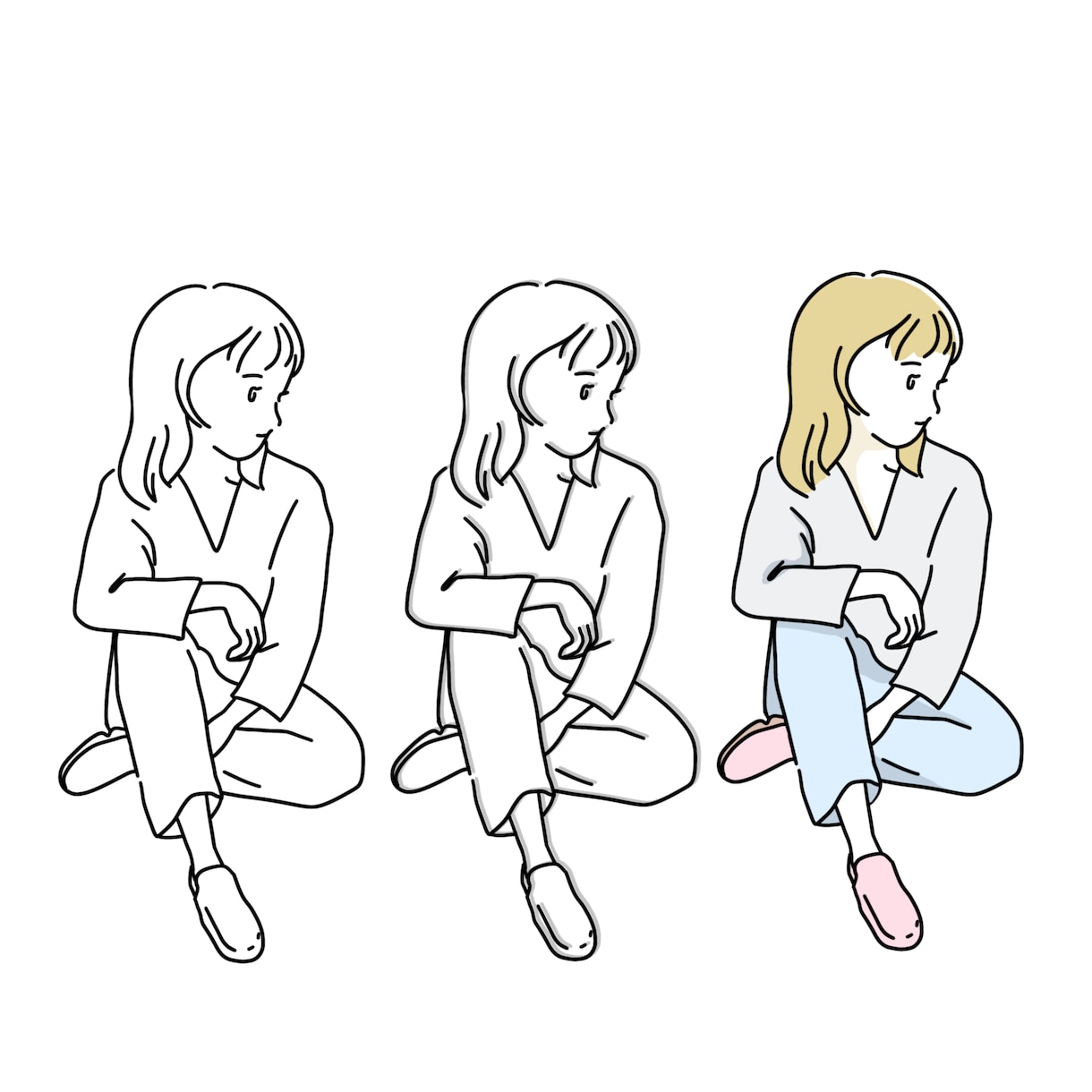 ほのぼのシンプルイラスト線画作成します 文字入れ無料！アイコン、SNSやブログにも使えます。 イメージ4