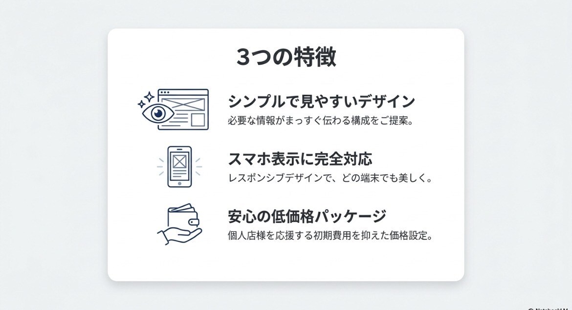 格安2万円でWix制作！スマホ対応のHP作成します 個人店の魅力が伝わるサイトをご提案 イメージ2