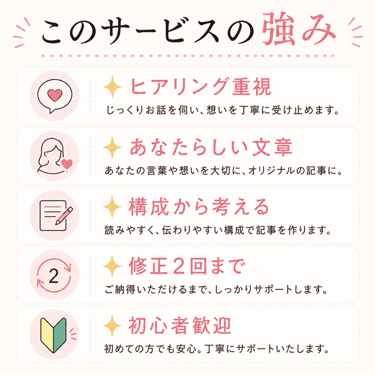 あなたらしいnote・ブログ記事を作成します あなたの想いをあなたらしい言葉で届ける記事に イメージ7