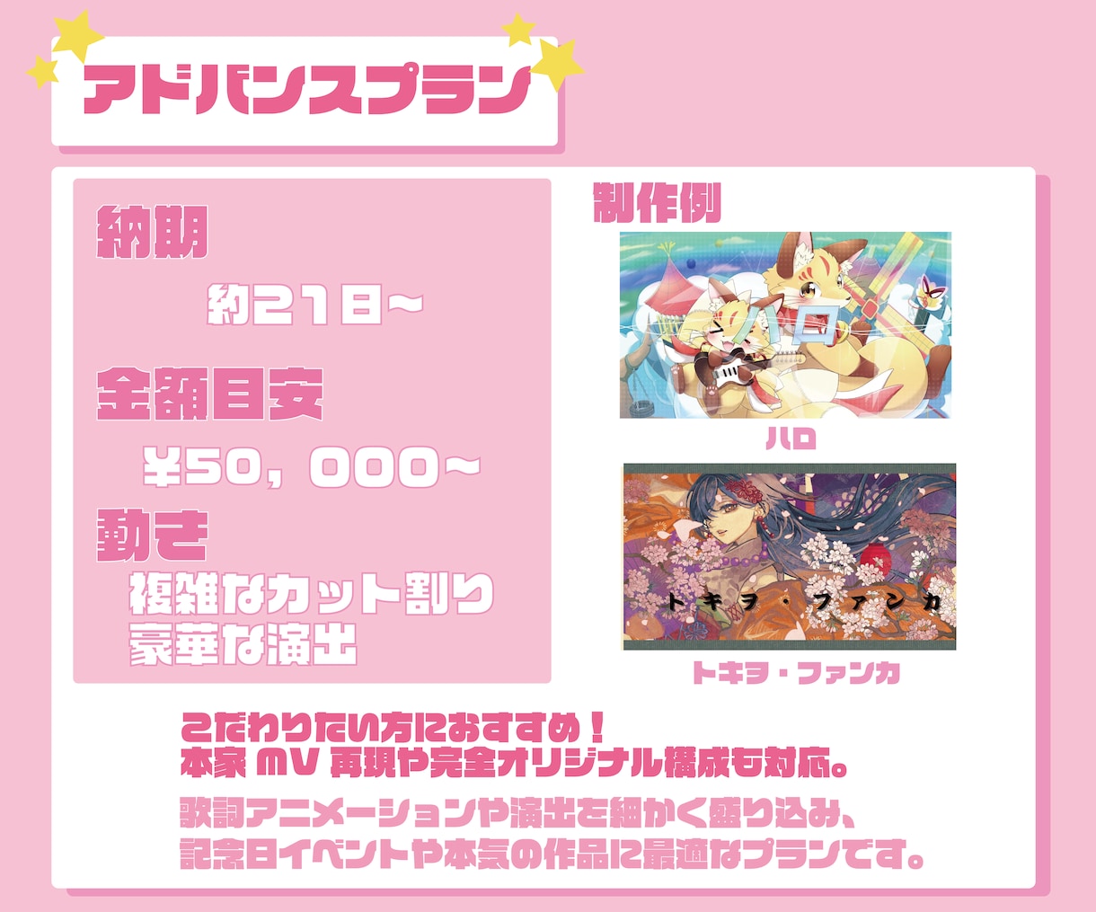 あなたの歌ってみた動画＆MV、心を込めて制作します 個人～事務所様多数実績有り！本家再現、オリジナルMVもOK！ イメージ4