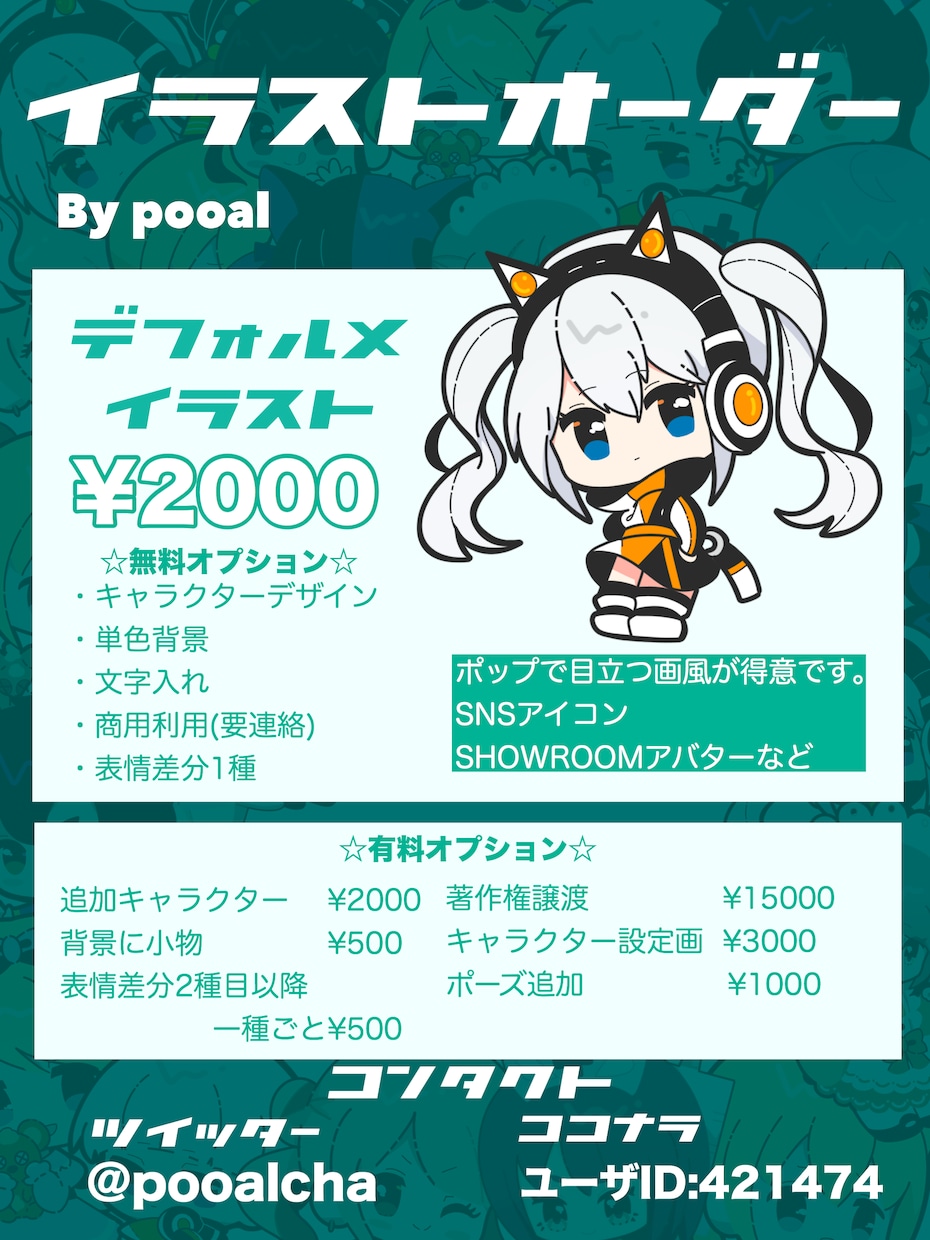 4/1〜値上げ:商用利用可能デフォルメ絵描きます SNS・SHOWROOMアバター・動画サムネ・フラスタなどに イメージ4