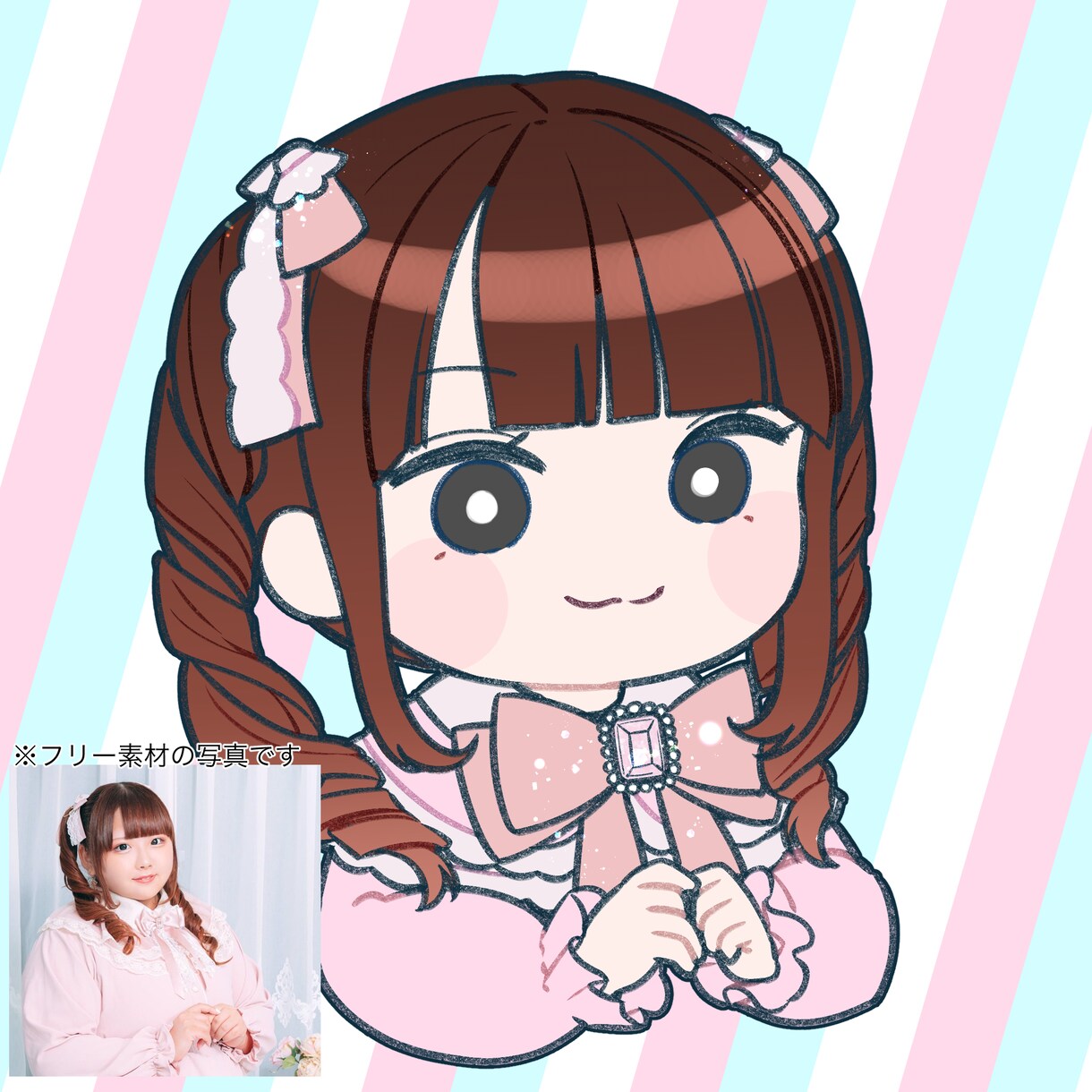 かわいい2〜3頭身の似顔絵イラストお描きします 10年以上漫画やイラストを描いてきたクリエイターが作成します イメージ3