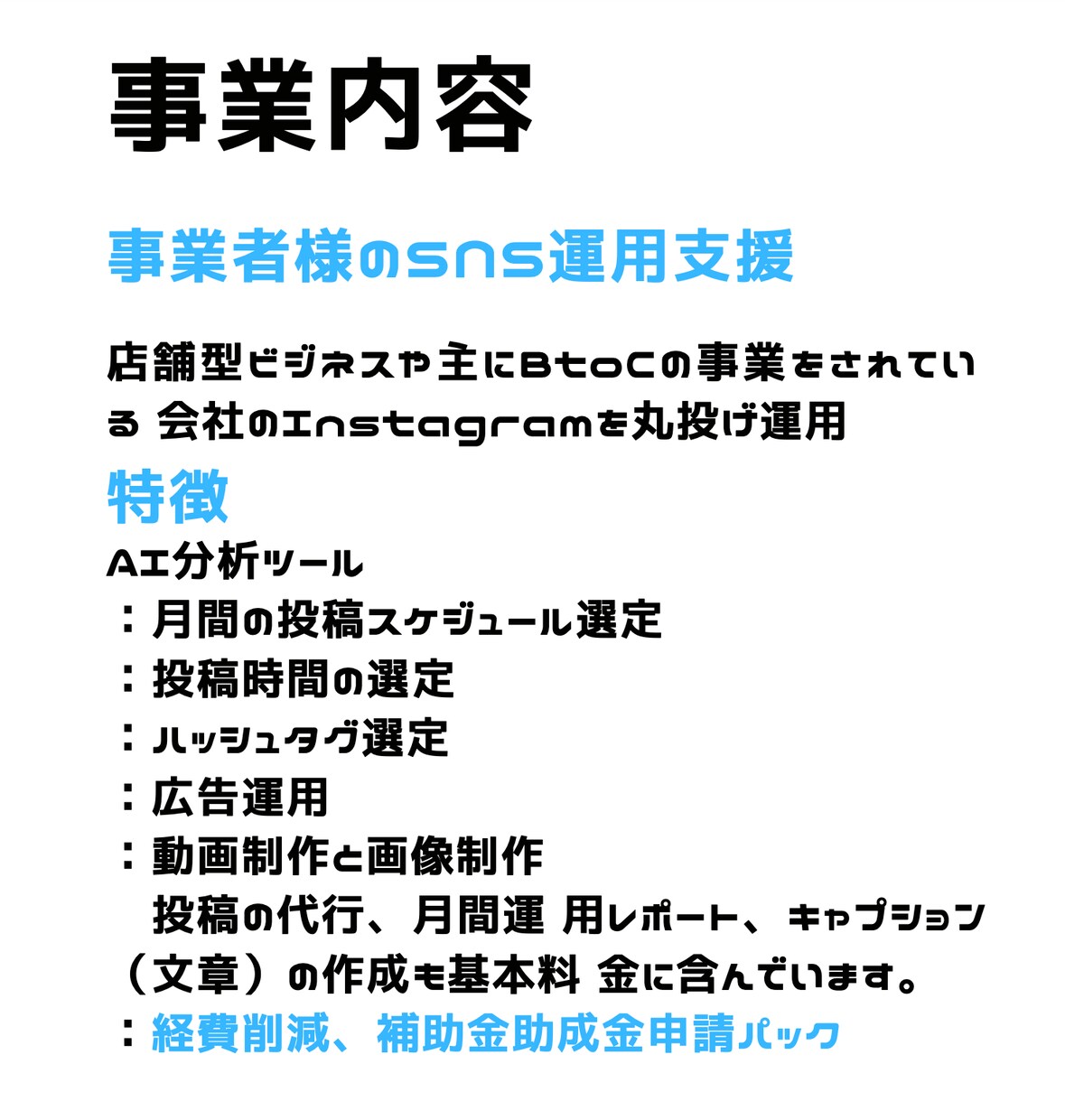 AI✖️Instagram運用と補助金申請をします 集客や採用につながる入り口としてのアカウントを育て上げます イメージ5
