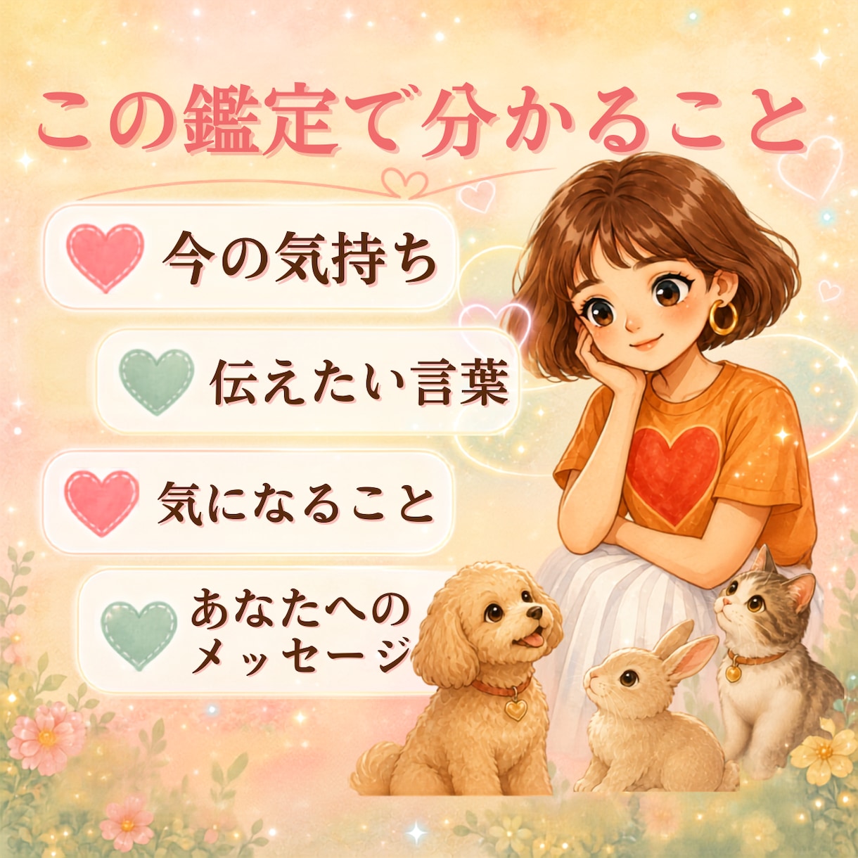 あなたのペットが伝えたい気持ち・言葉をお伝えします ♡あなたにだけ伝えたい、あの子の本音を届けます♡ イメージ2