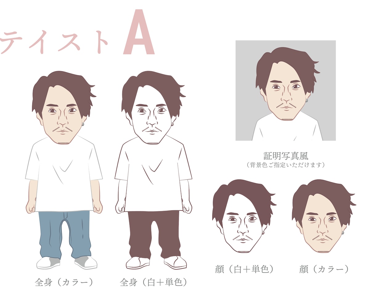 力のかぎり似ている似顔絵を作成いたします SNSアイコン・ご自身のマーク・プレゼントに イメージ7