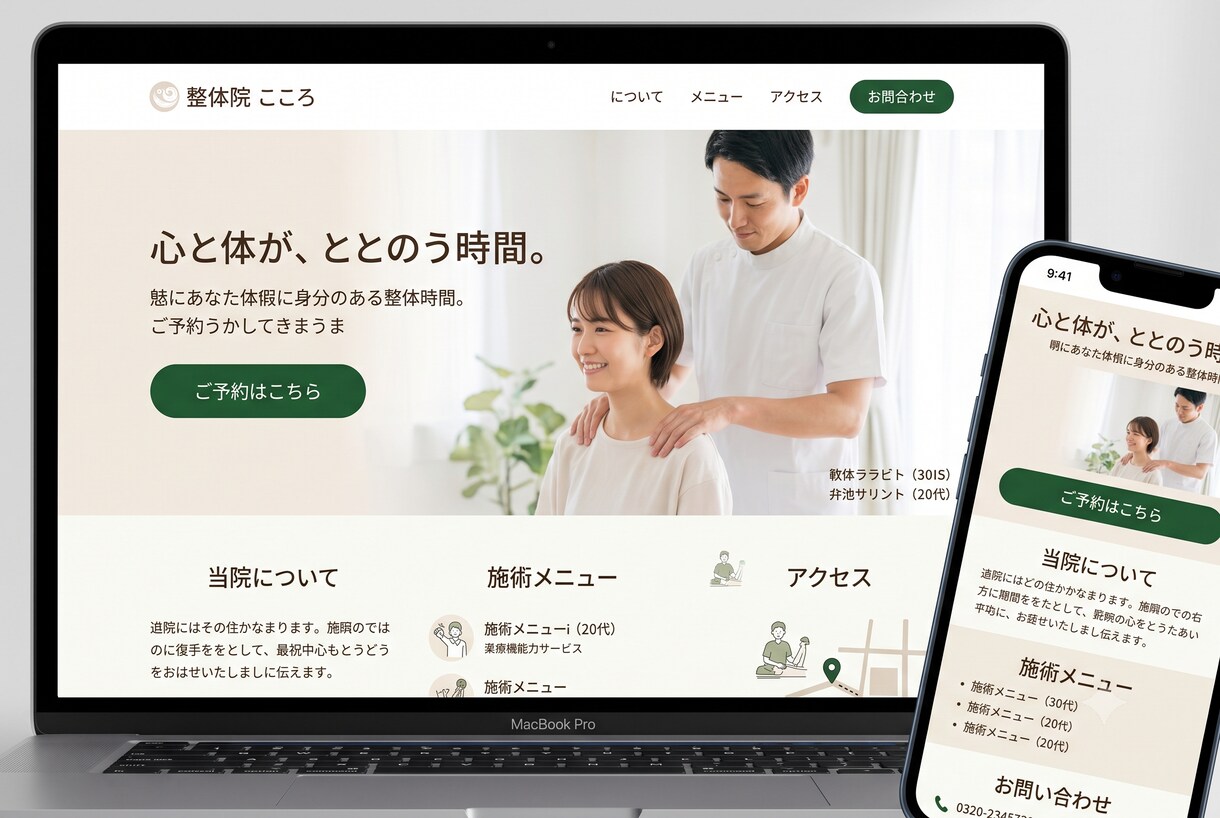 予約が増える整体院専門HPを制作します 他院と同じに見えない、あなただけの整体院サイトに イメージ8