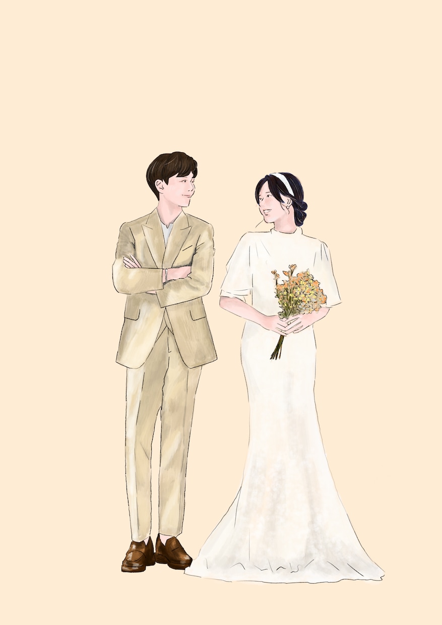 結婚式・似顔絵・ウェルカムボードのイラスト描きます 大切な人との想い出作りのお手伝いをさせて頂きます イメージ3