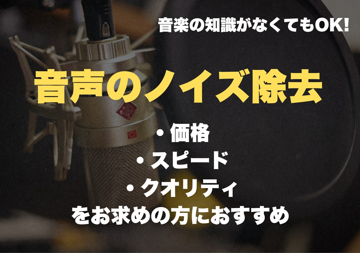 音声のノイズ取ります 用途に合わせた仕上がりを心がけています！ イメージ1
