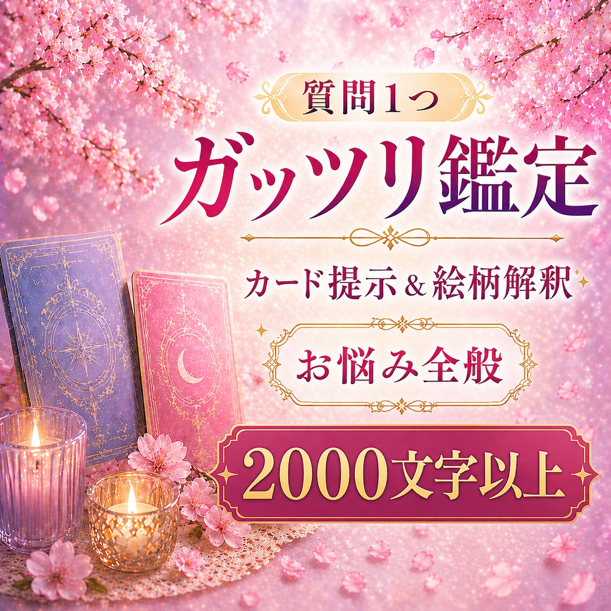 ご質問1つガッツリ鑑定|お悩み全般を占います 恋愛・仕事・人間関係等のお悩みをボリューム鑑定でお届けします イメージ1