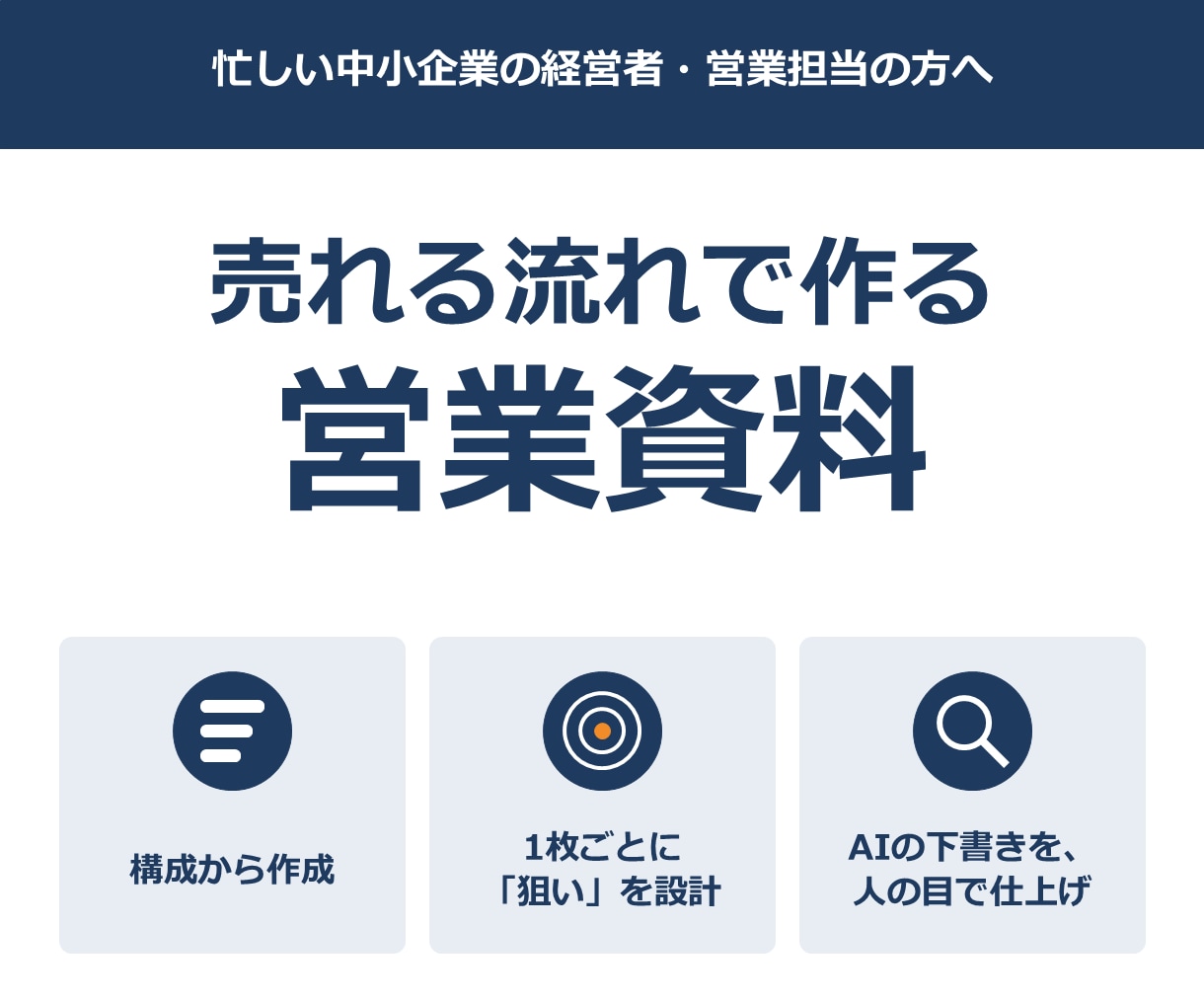 営業資料のパワーポイントを作成・手直しします 作る前に確認。原稿・メモ・AIの下書きから整えます イメージ1