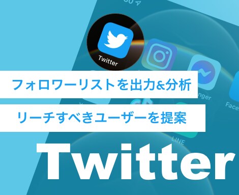 Twitterフォロワーリストを出力＆分析します あなたのフォロワーの傾向からリーチすべきユーザーを提案！ イメージ1