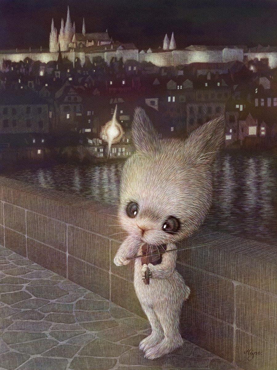 あなたの「うちの子」を油絵風のアートにします 洋画を専門的に学んだイラストレーターです イメージ1