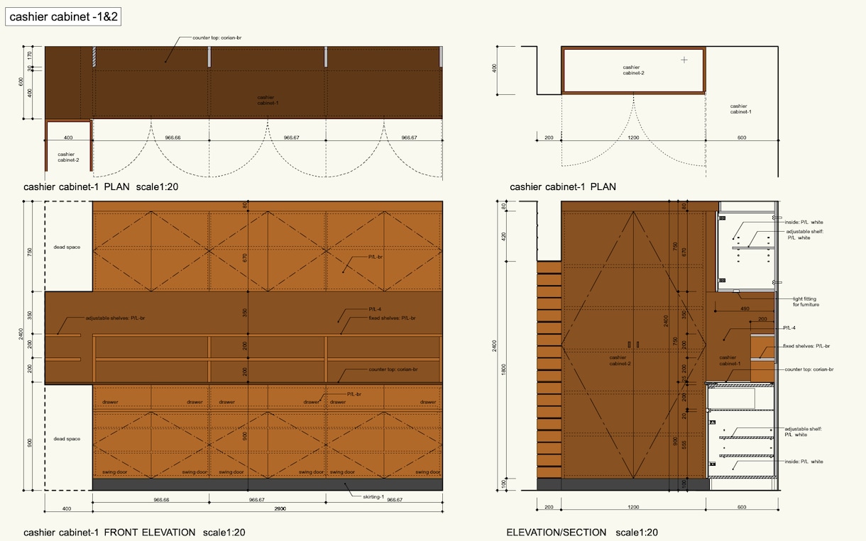 店舗、商業施設等の図面の作成をしております VectorWorksでの図面作成をお手伝い致します。 イメージ6