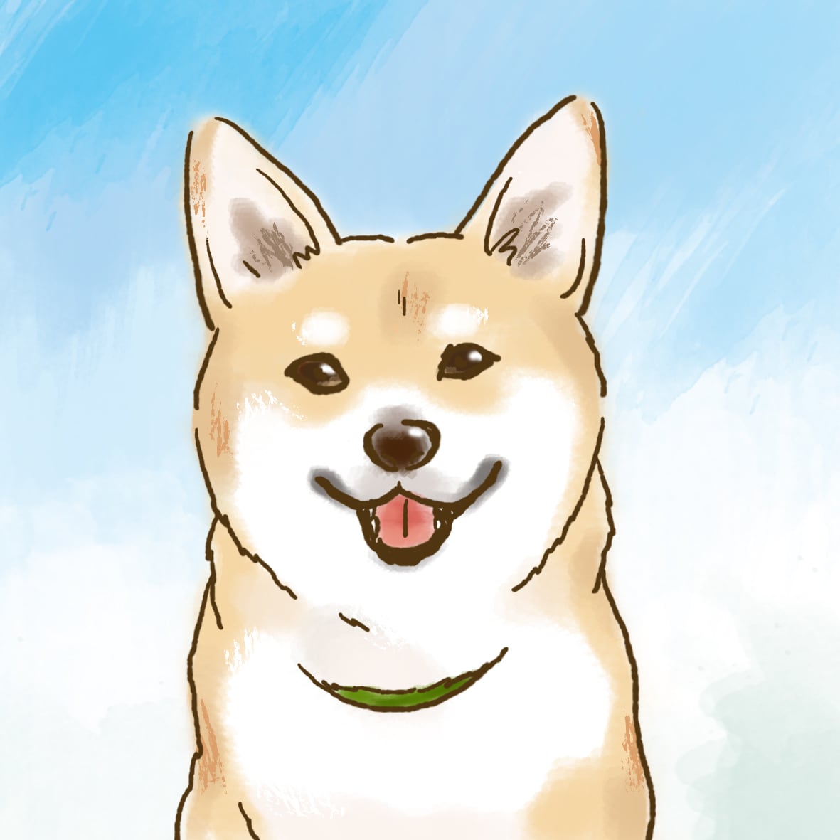 水彩風タッチでペットのイラスト描きます ペットとの思い出に、SNS用アイコンやブログに！ イメージ1