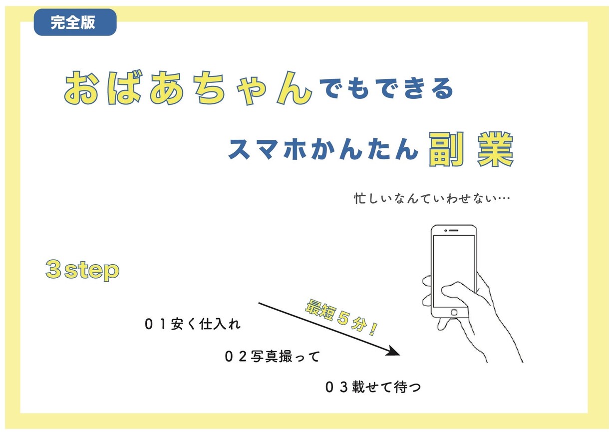 時間のかからない【簡単副業】在宅ワーク教えます 空いた時間にスマートフォンを使った簡単な副業です♪ イメージ1