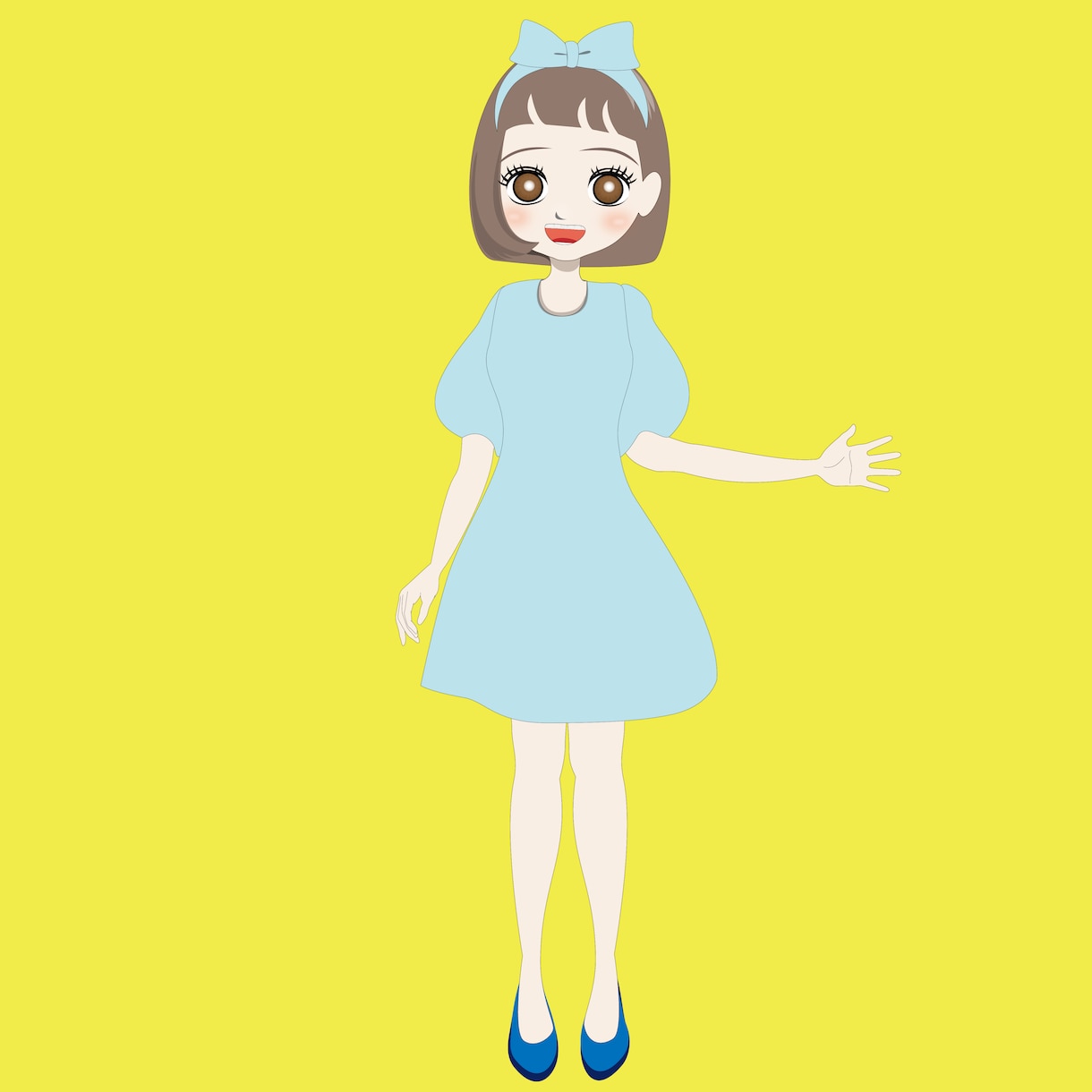 美容、メイク、ファッションなど…かわいい子作ります 女の子の全身イラスト『3種類のポーズ初回限定３名様まで』 イメージ2