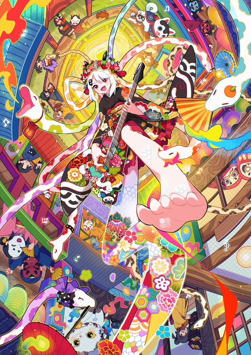 背景ありのアニメ調一枚イラストを制作いたします 商業利用可能！MVイラスト、キービジュアル、書籍、動画用など イメージ2