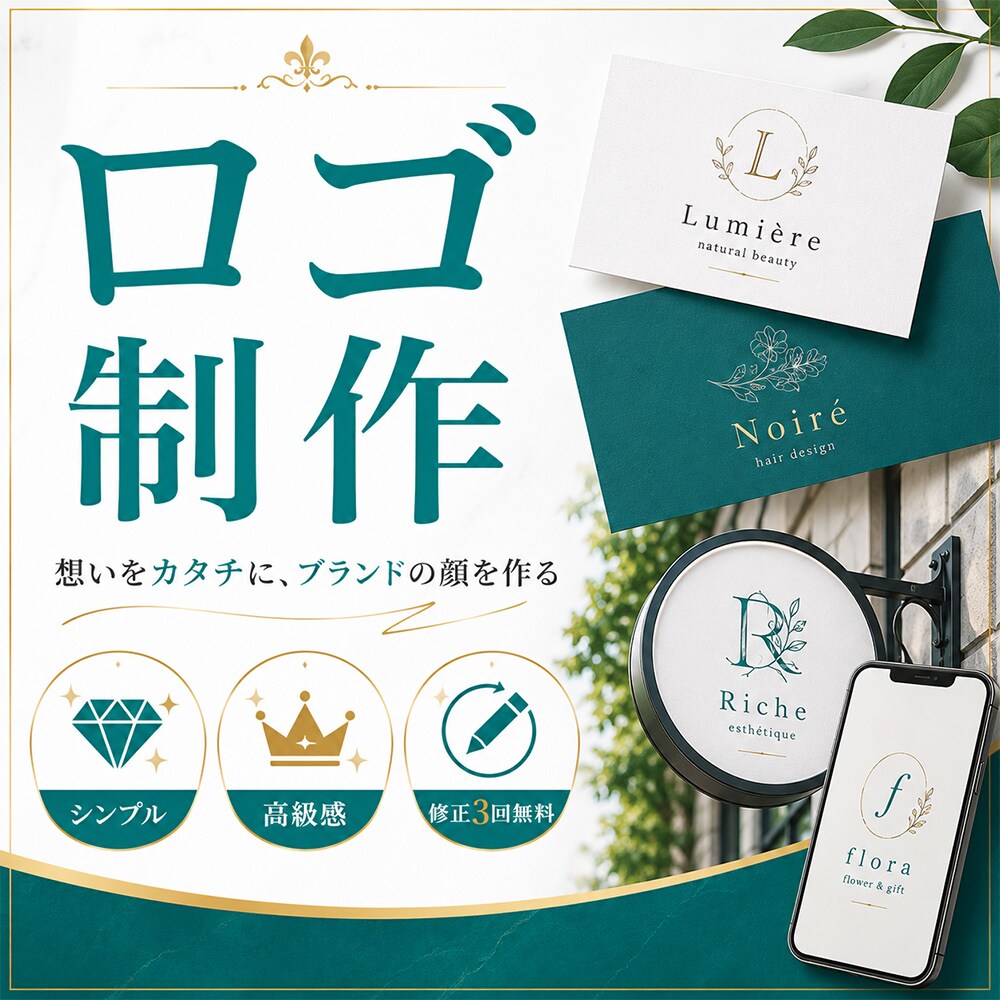 想いが伝わるロゴを制作します シンプル・高級感のあるロゴ制作 イメージ1