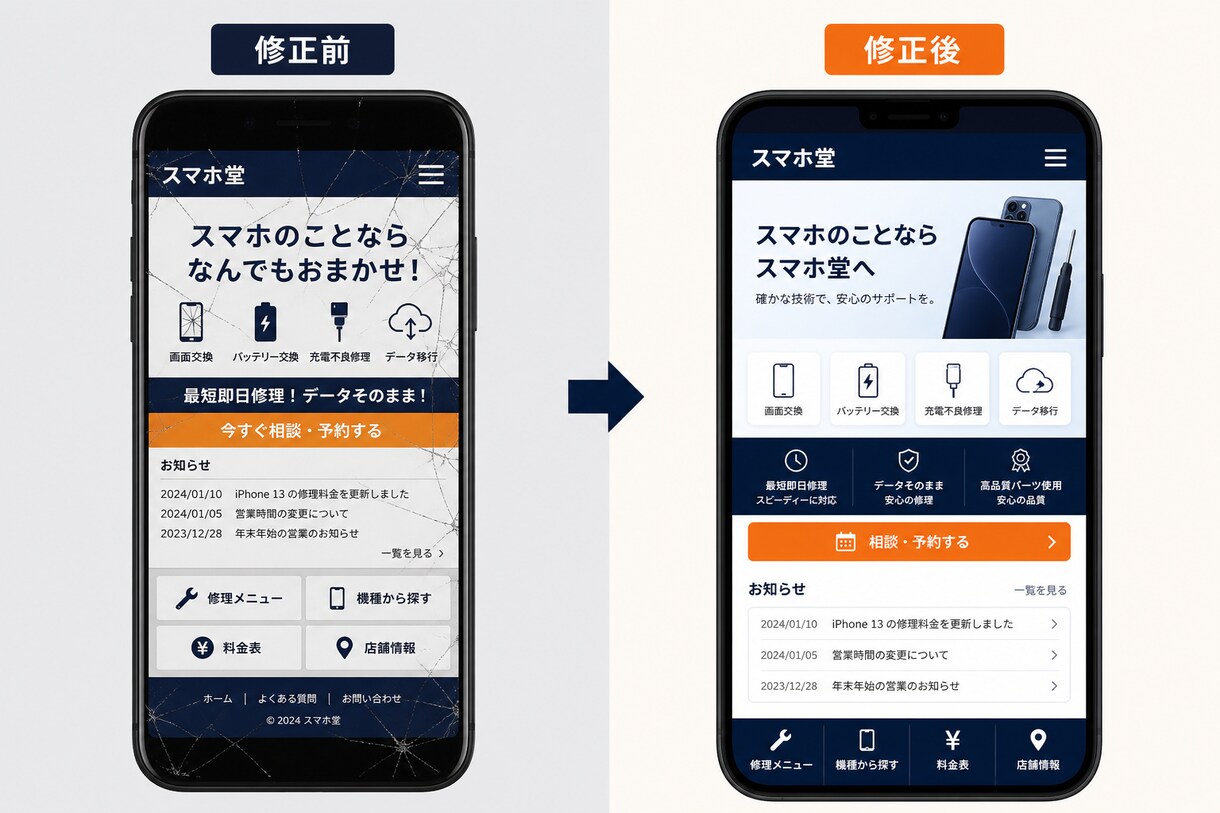 WordPressの修正・表示崩れを直します 文字・画像・スマホ崩れなど1ページまとめて対応 イメージ2