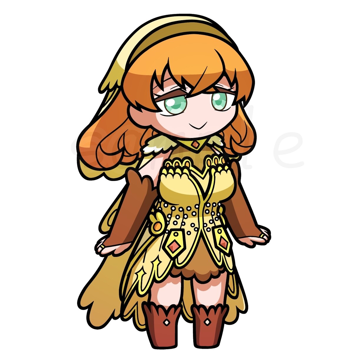 棒立ちミニキャラお描きます 主線が太めだから存在感ばっちり！ イメージ3
