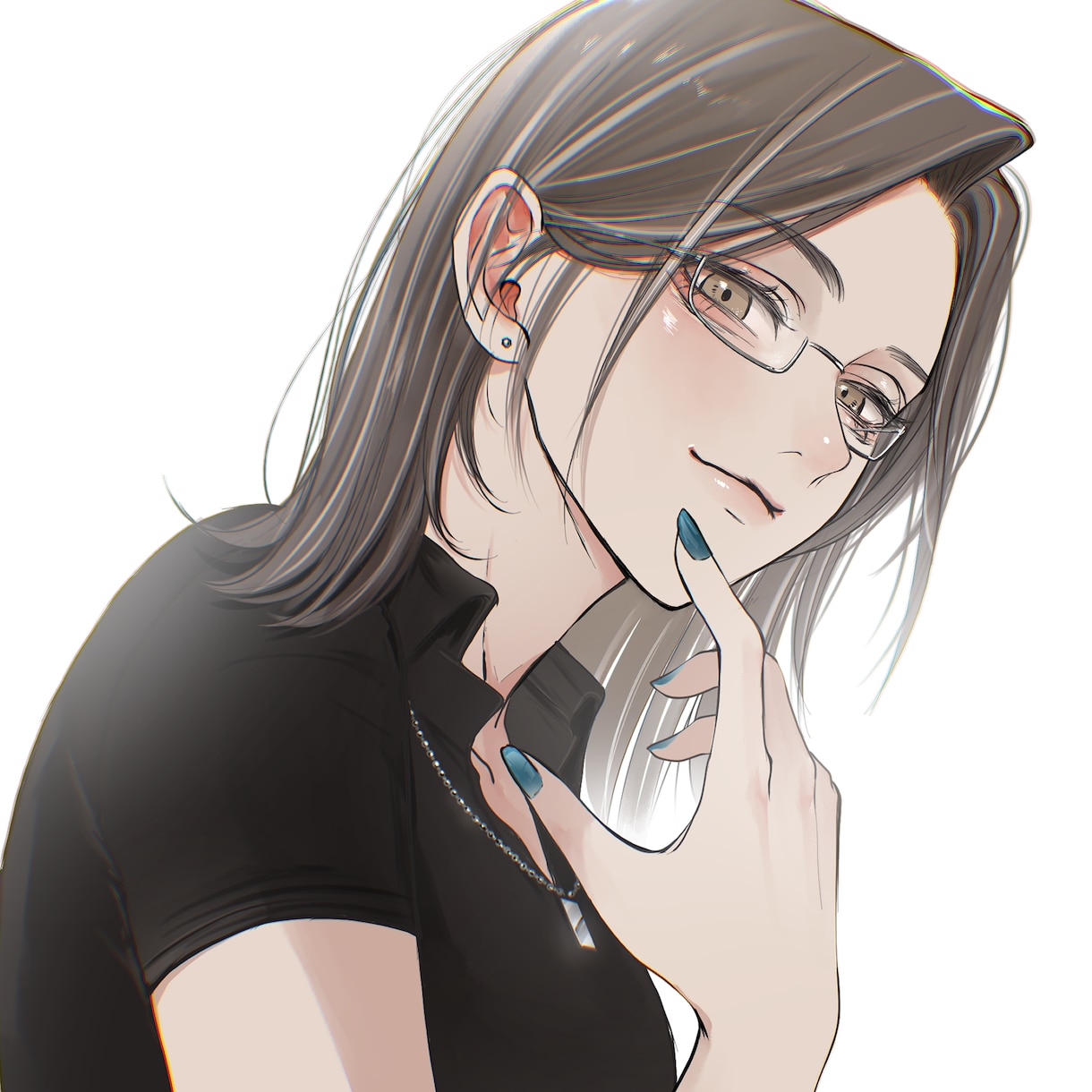 再開☆メイクが可愛いイラスト描きます おしゃれで大人可愛いメイク、まつ毛が特徴のイラストです。 イメージ2