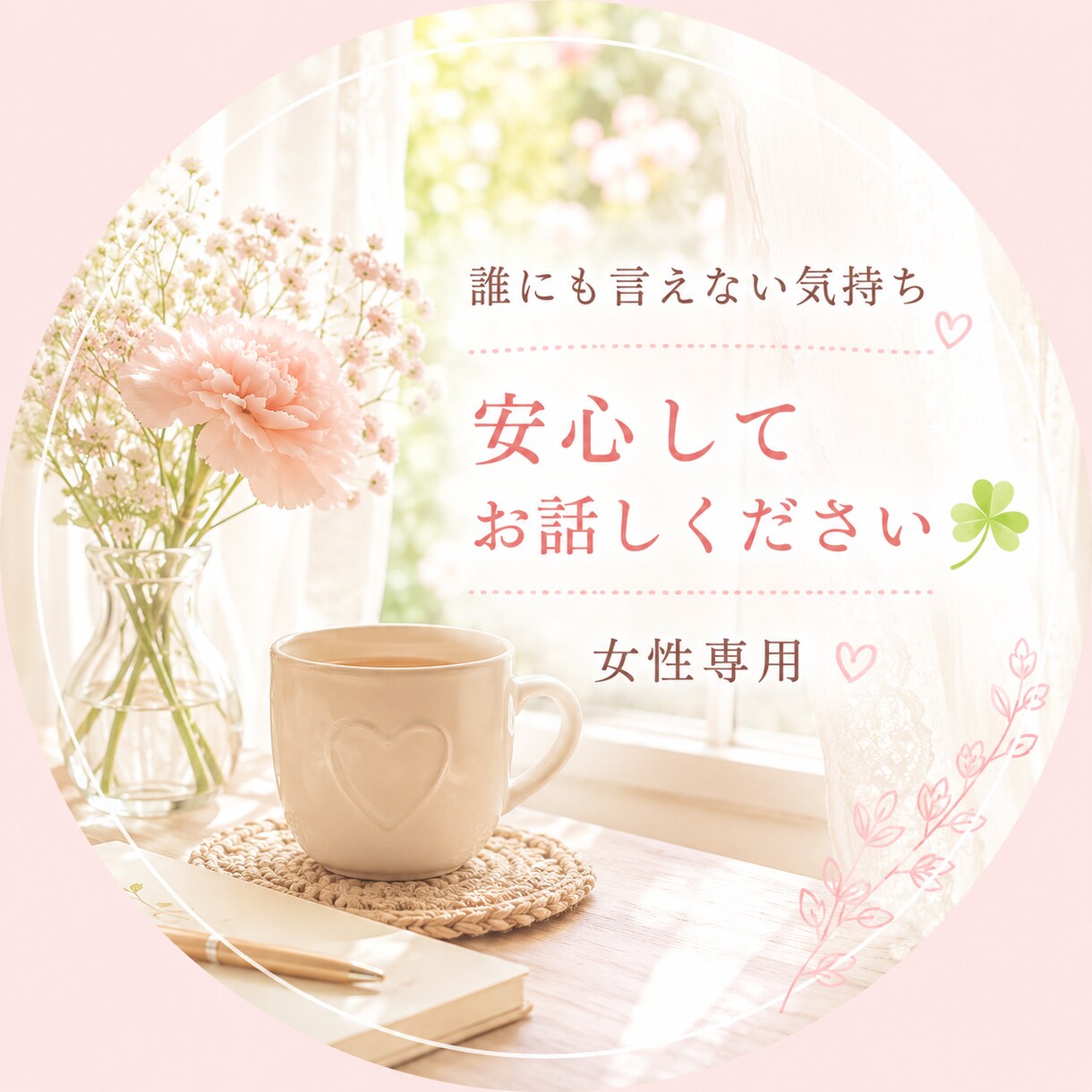 誰にも言えない気持ち、お聴きします 女性限定|安心してお話し下さいꕤ*.ﾟ イメージ1