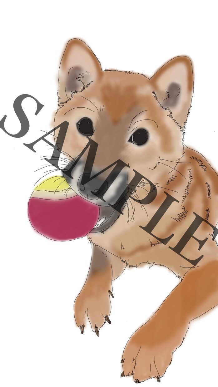 うちのこ（ペット）を水彩タッチで描きます 柔らかい色味でうちのこのかわいさを表現 イメージ5