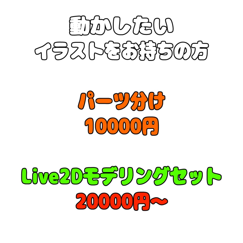 個性的なVtuber制作します オリジナルキャラクターをLive2Dモデリングします イメージ3
