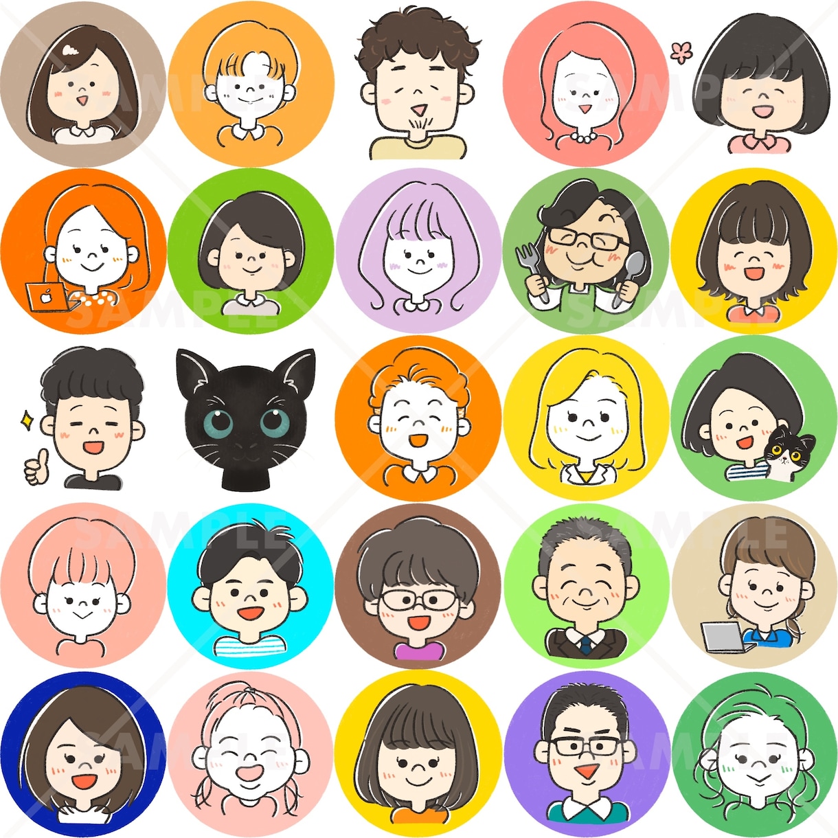 名刺やSNSに◎優しさ伝わる似顔絵アイコン描きます その人らしさを大切に、手描きの温もりを添えて イメージ6