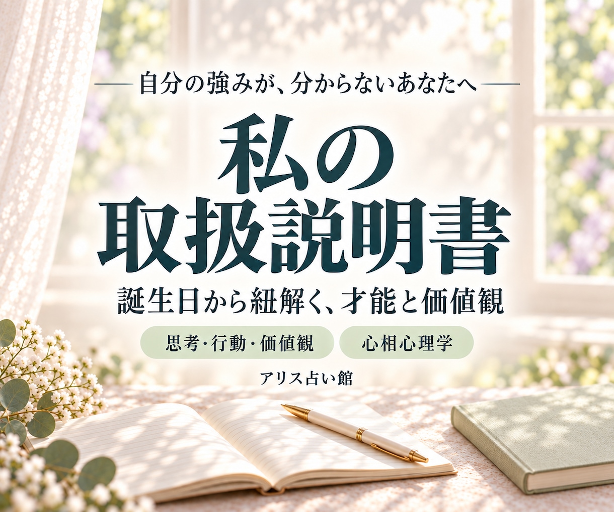 生年月日からあなたの才能と価値観を読み解きます 自分の強みと心のくせを知る、私の取扱説明書 イメージ1