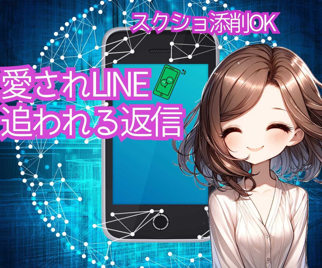 LINE/DM♡気持ち伝わる返信文章考えます 意中の人向け♡ラリー続くコツ♦既読スルー防ぐコツ教えます♡ イメージ1