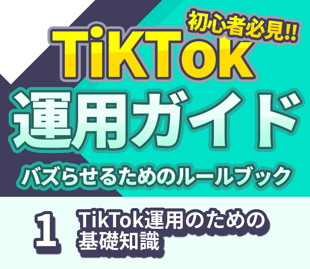 TikTok運用の基礎知識を徹底解説します 初心者だからこそ知っておくべきTikTokノウハウを網羅 イメージ1