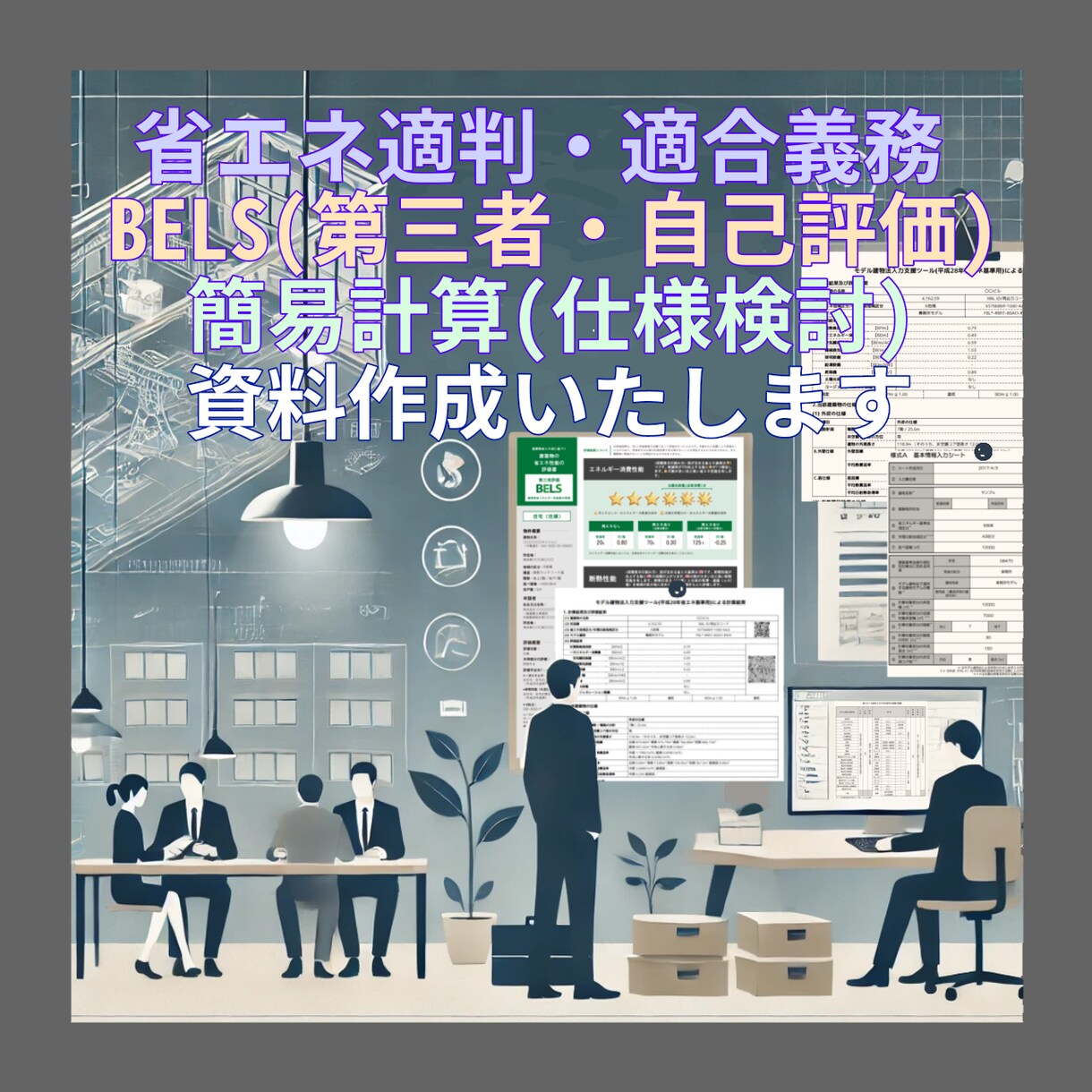 省エネ適判・BELS・簡易計算資料を作成いたします 早く資料が欲しい・ほぼ丸投げしたい方　おまかせください！ イメージ1