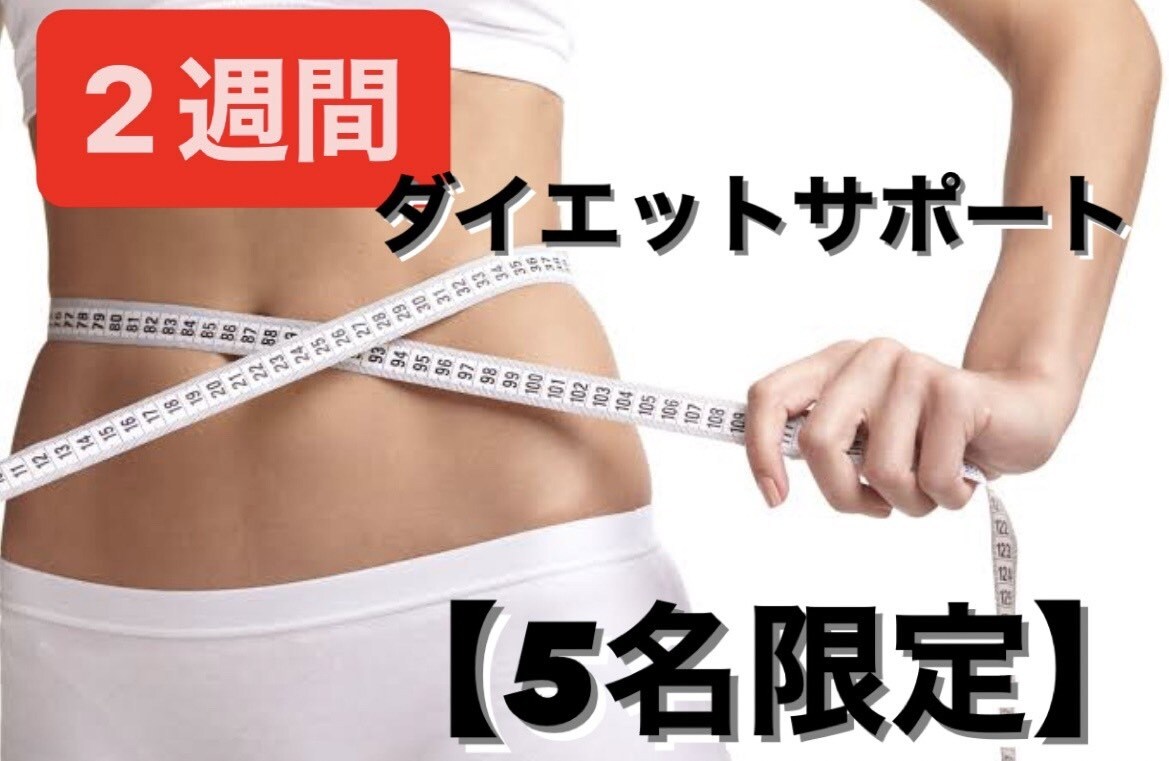 2週間＊残り3名　激安でダイエットサポートします ダイエットのプロが2週間サポート致します！！ イメージ1