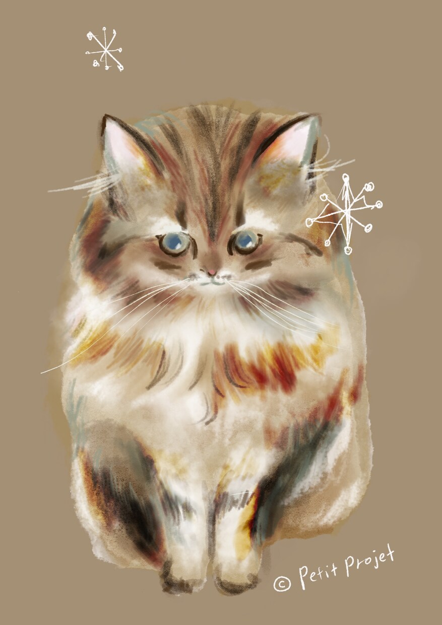 あなたの愛猫を描きます 愛猫の魅力をアートに！世界に一つだけのペットポートレート イメージ1