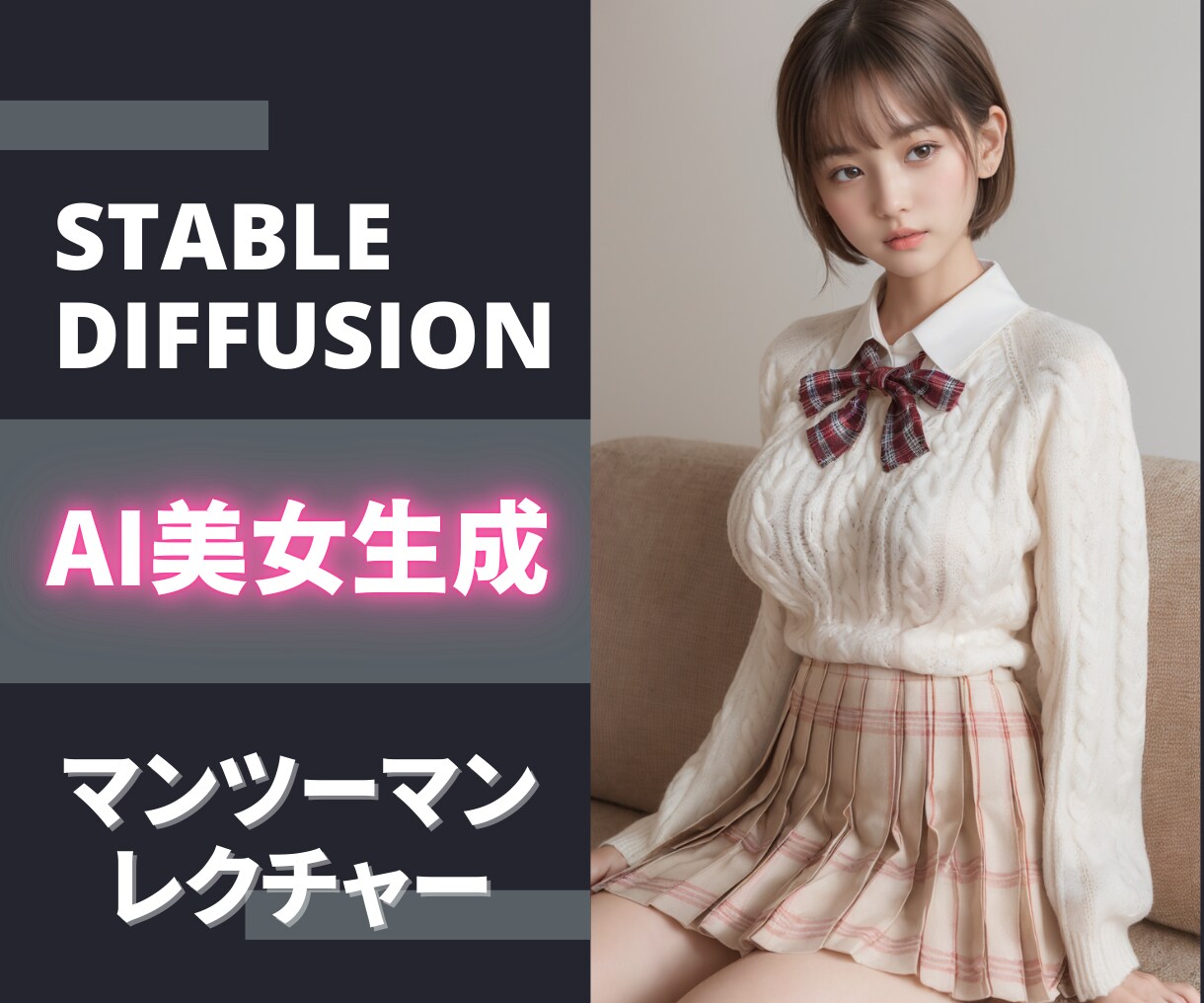 AI美女の作り方を完全個別指導でレクチャーします マンツーマン×30日間無償で理解できるまで徹底的にサポート イメージ1
