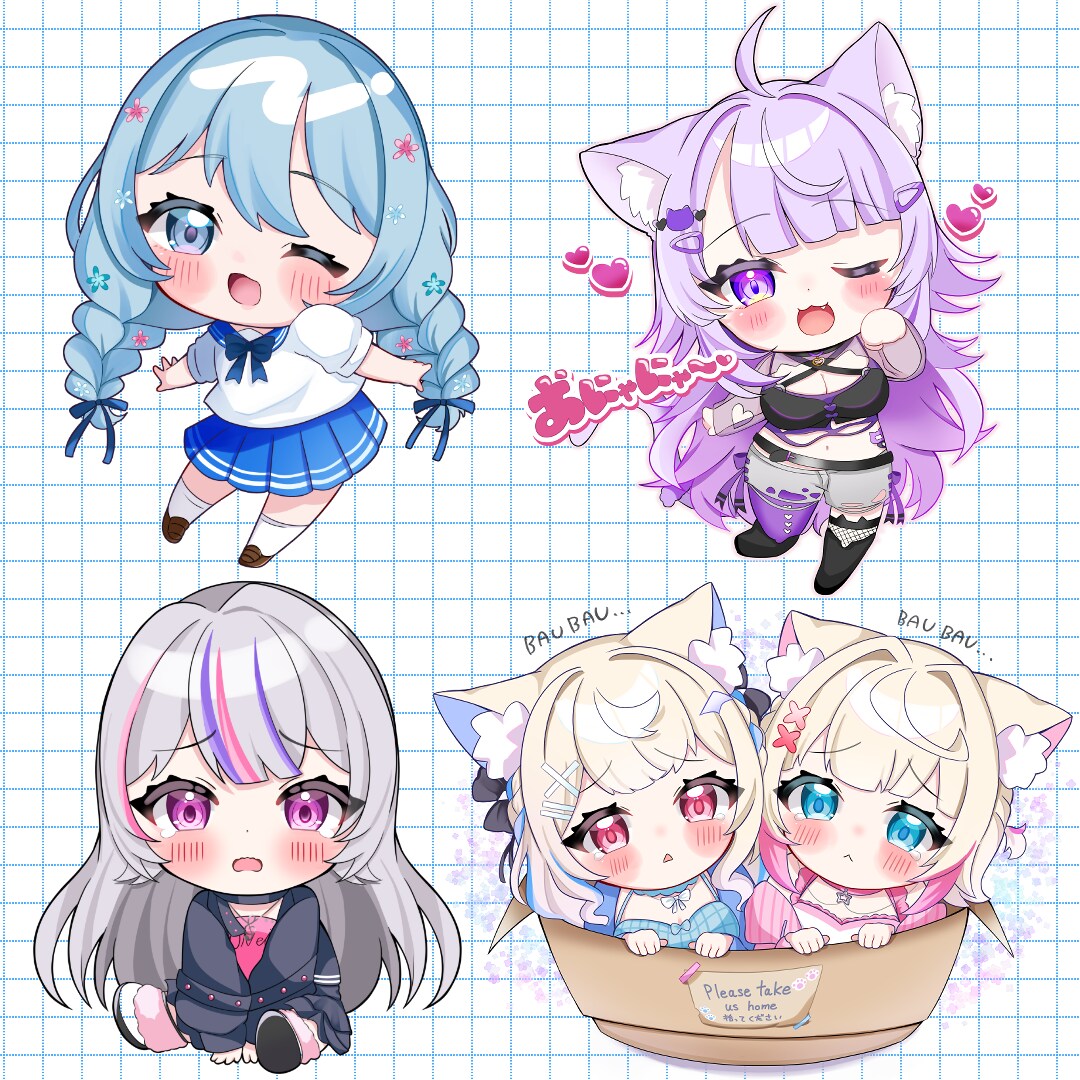 商用◎Vtuber・IRIAM立ち絵作成します キャラデザ・パーツ分け・KV丸投げOK！商用利用柔軟対応。 イメージ4