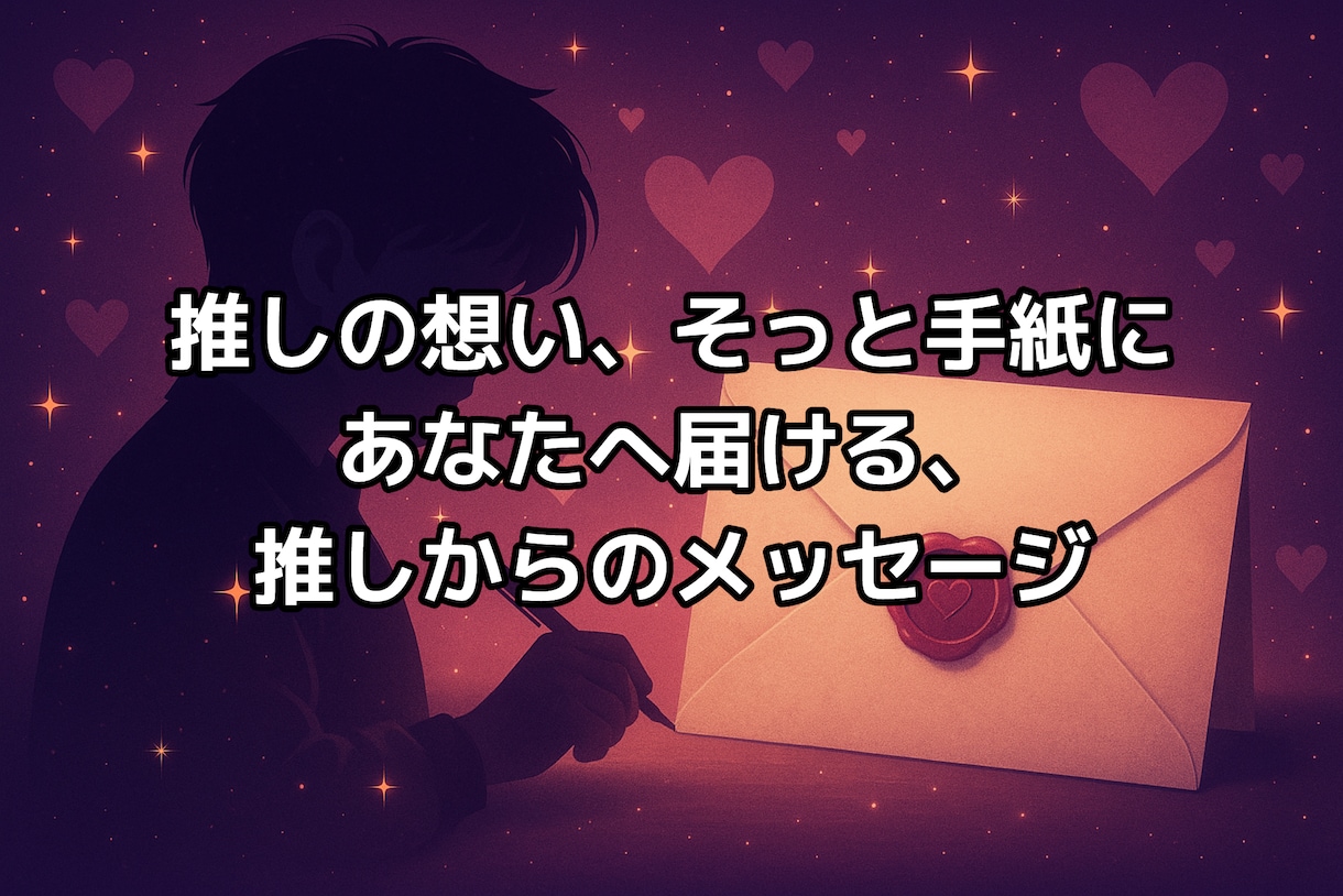 推しの本音をタロットで手紙にして届けます 推しがあなたへ伝えたい想いを丁寧に手紙にします イメージ1