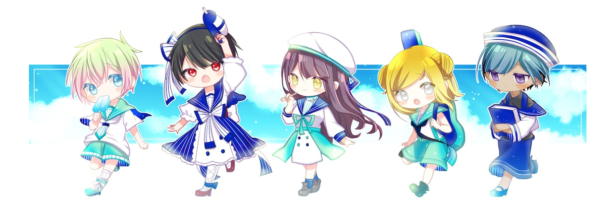 デフォルメイラストを描きます デフォルメ(ミニキャラ)アイコン、イラストをご希望の方に イメージ3