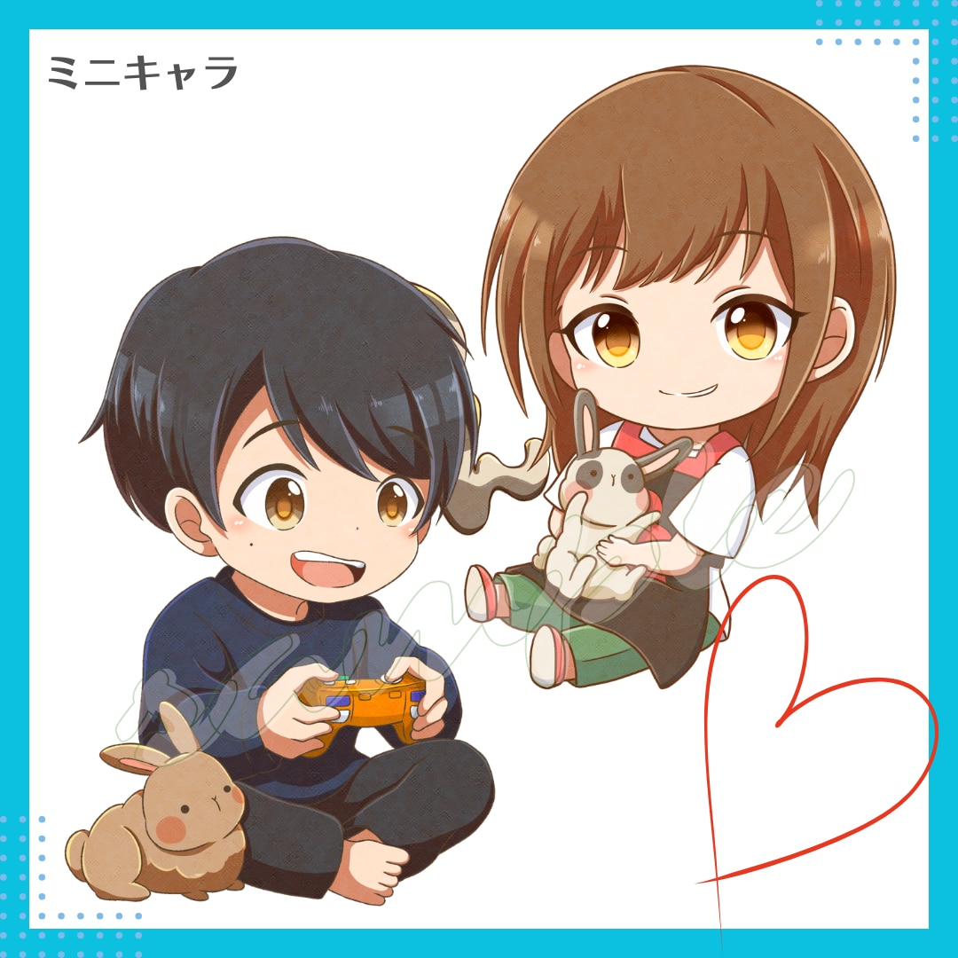 似顔絵アイコン(アニメ風)お描きします ～普通等身・ミニキャラどちらでも対応可～ イメージ7