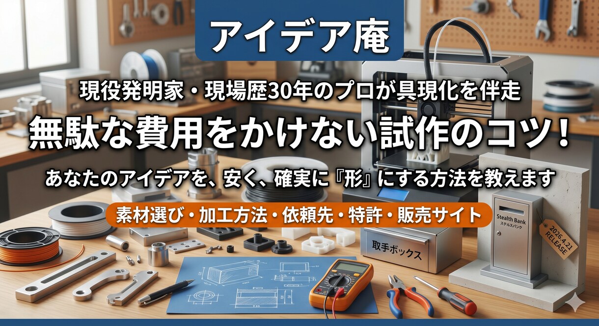 アイデアの試作・製品化を徹底支援します 図面がなくてもOK！自ら製品を世に出した経験で伴走します。 イメージ1